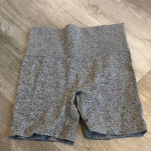 Colsie Gray Ribbed Bike Shorts